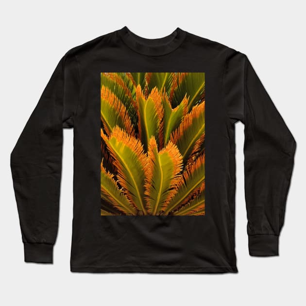 Palm Tree Leaves Long Sleeve T-Shirt by SPACE ART & NATURE SHIRTS 